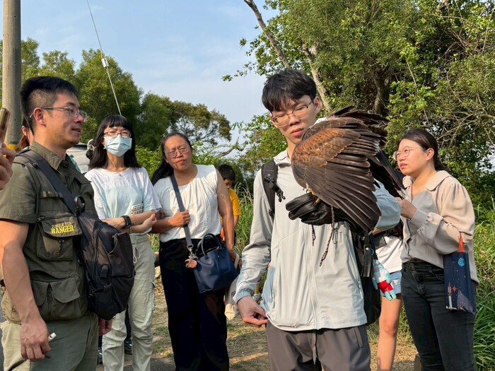 高等深耕計畫一、多元學習場域：八卦山賞鷹尋鷹活動:體驗老鷹上手圖片